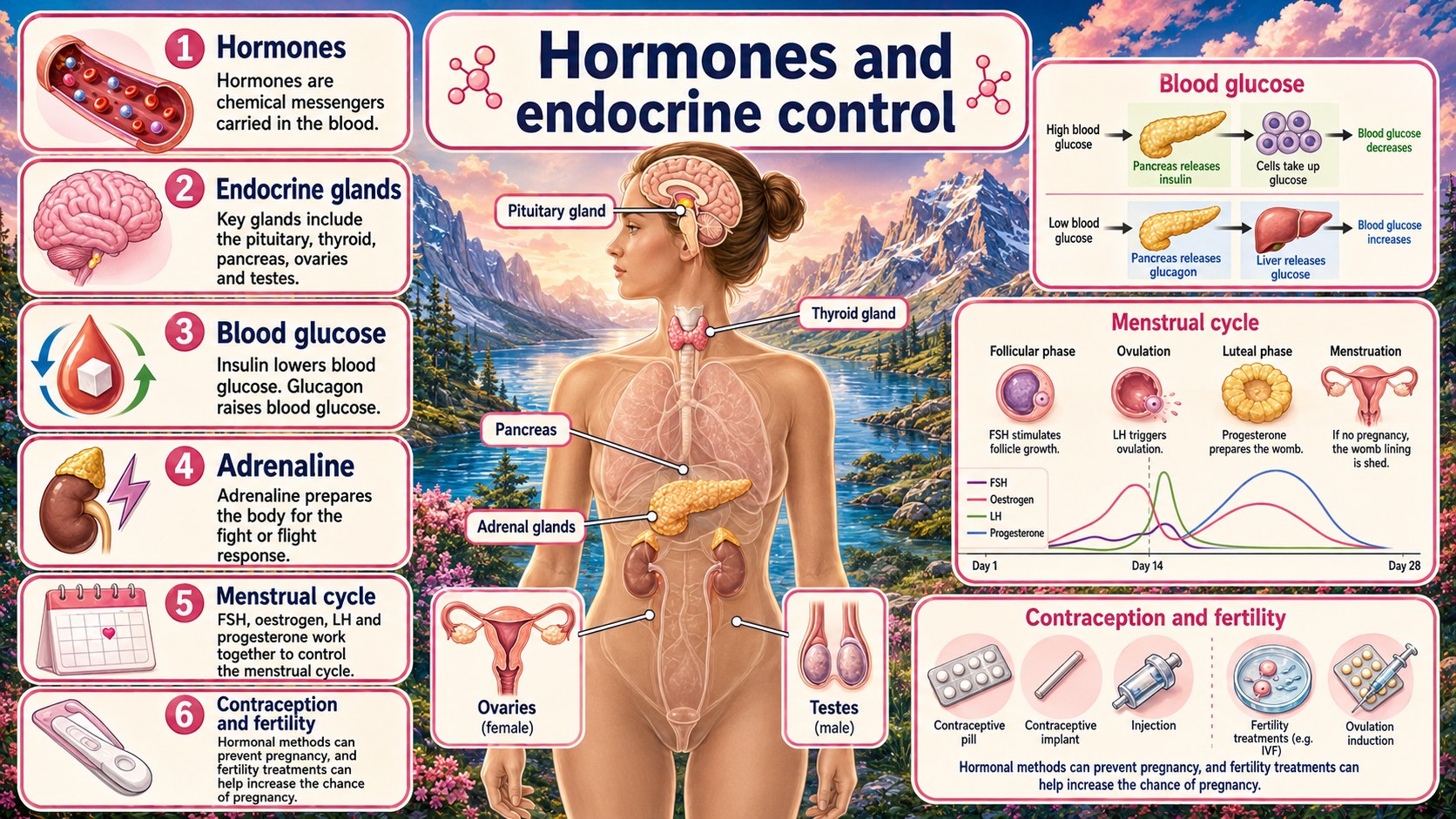 Infographic explaining DNA, genes and genetic engineering, including gene transfer, selective breeding links, benefits, risks and ethical evaluation.